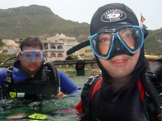 Fernando Herranz en traje de buceo